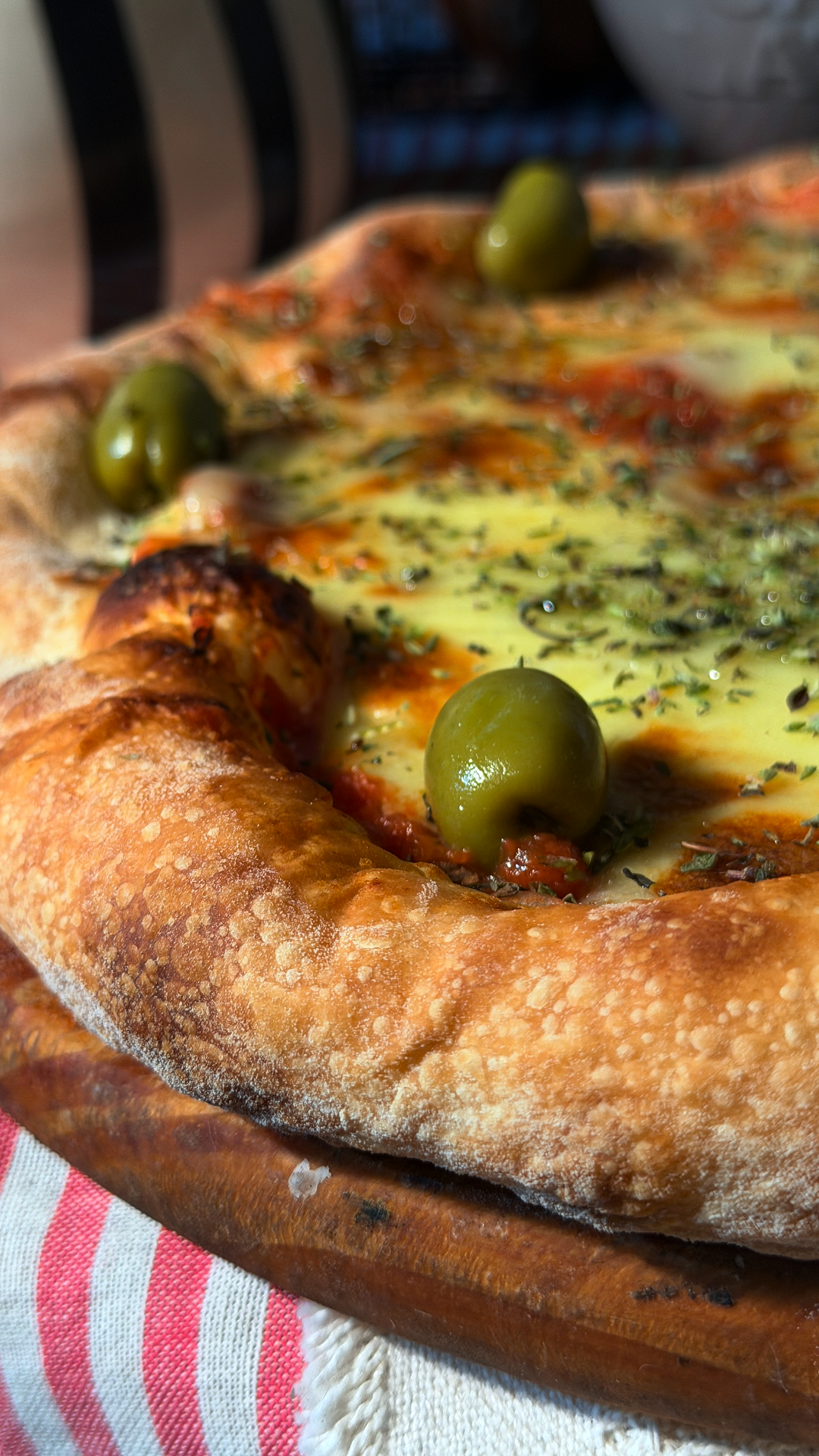 Detalle de pizza de La Antigua