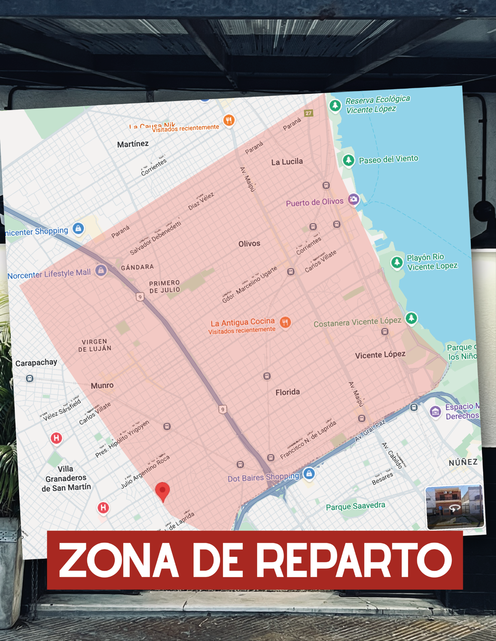 Zona de reparto de La Antigua